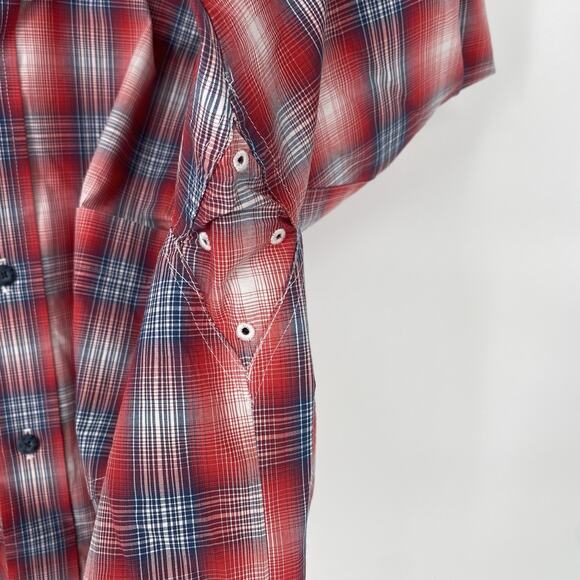 Ariat Men's Pro Jayceon Classic Short Sleeve Button Plaid Shirt Size L - Picture 10 of 10